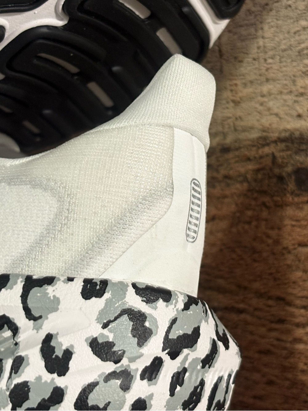 Brooks White Sneakers with Black & Gray Leopard-Print Midsole - Picture 4 of 6